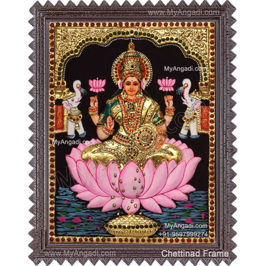 Gajalakshmi 2d Tanjore Painting