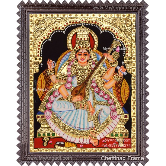 Saraswathi Tanjore Painting