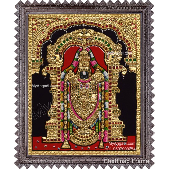 Venkateshwara  Swamy Tanjore Painting