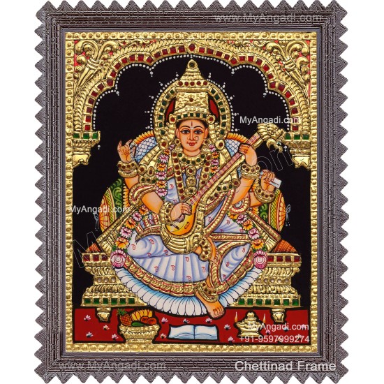 Saraswathi Tanjore Painting