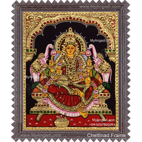 Gajalakshmi Tanjore Painting