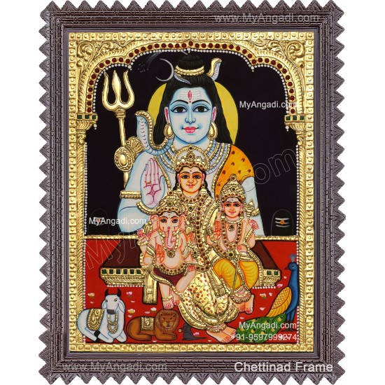 Shiva Family Tanjore Painting