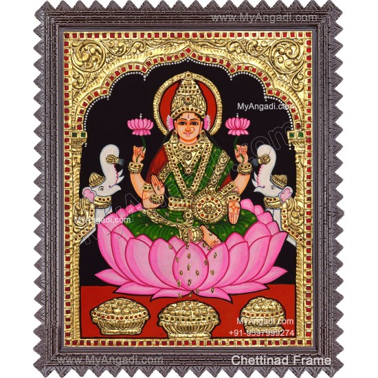 Gajalakshmi Tanjore Painting