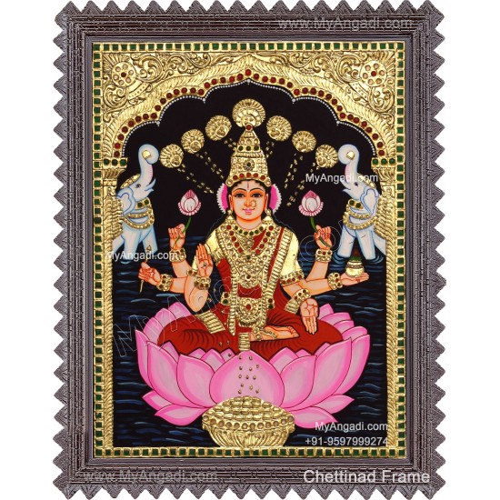 Gajalakshmi Tanjore Painting 