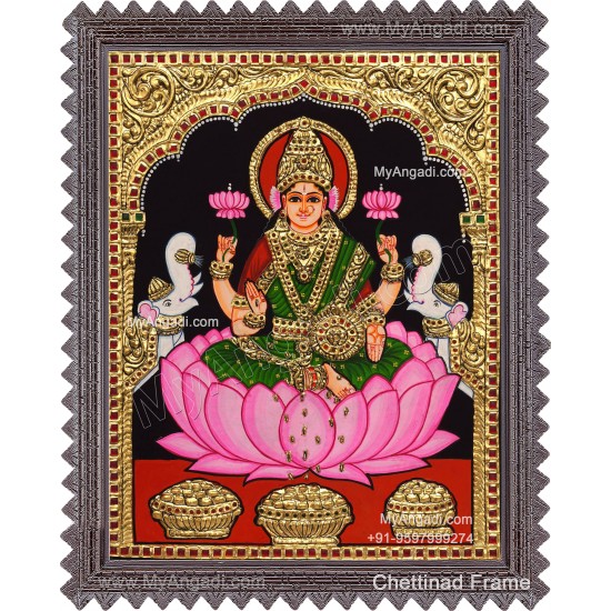 Gajalakshmi Tanjore Painting