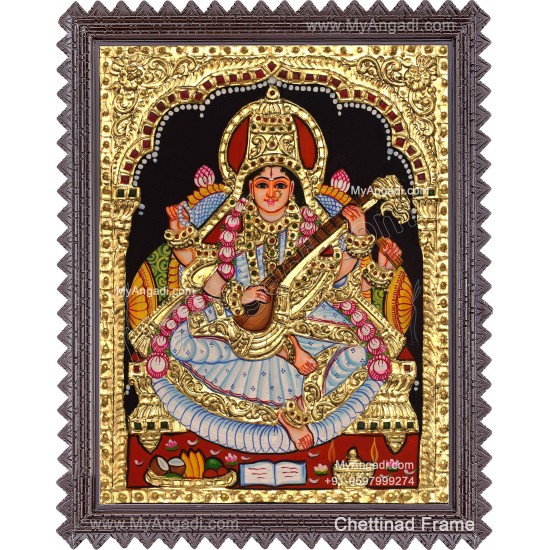 Saraswathi Tanjore Painting