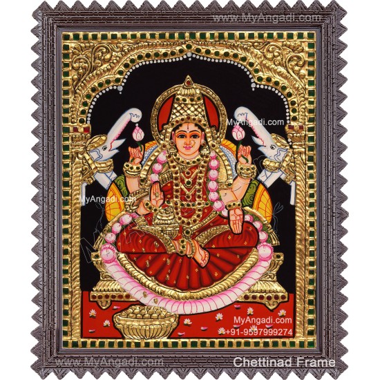 Gajalakshmi Tanjore Painting