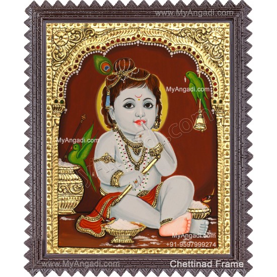 Butter Krishna Tanjore Painting