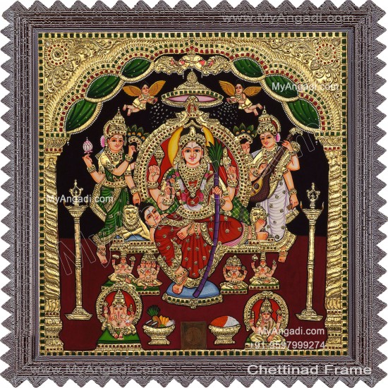 Raja Rajeshwari Tanjore Painting