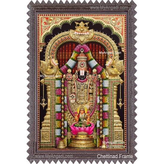 3d Balaji Lakshmi Tanjore Painting