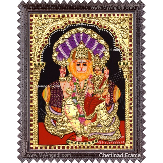 Narasimar Tanjore Painting, Lakshmi Narasimhar Tanjore Painting