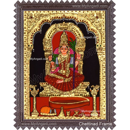 Kamatchi Amman Tanjore Painting