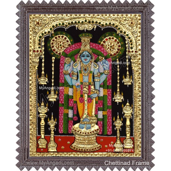 Guruvayurappan Tanjore Painting, Guruvayurappan Tanjore Painting