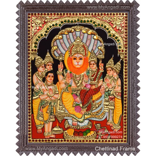 Narasimar Tanjore Painting, Lakshmi Narasimhar Tanjore Painting