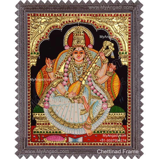 Saraswathi Tanjore Painting