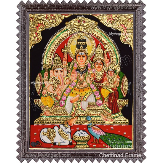 Shiva Family Tanjore Painting