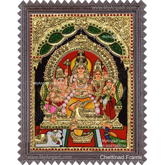 Shiva Family Tanjore Painting