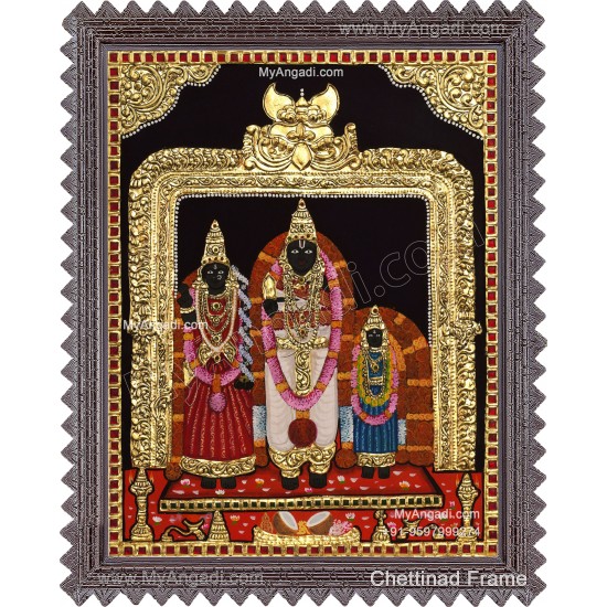 Sree Laxmi Amma Vengudupathy Naidu Lingamma Devi Tanjore Painting