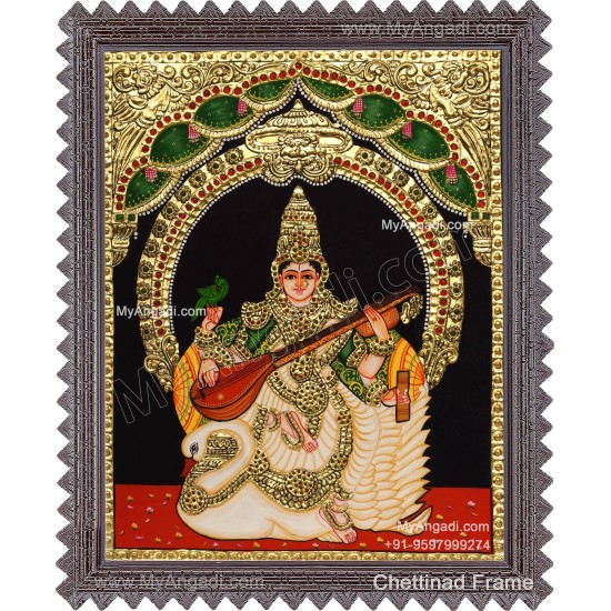 Saraswathi Tanjore Painting