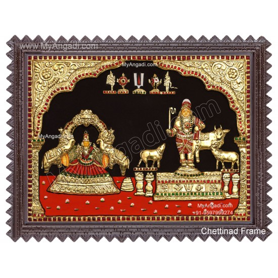 2D Rajagopalachari Sengamalathu Amman Tanjore Painting