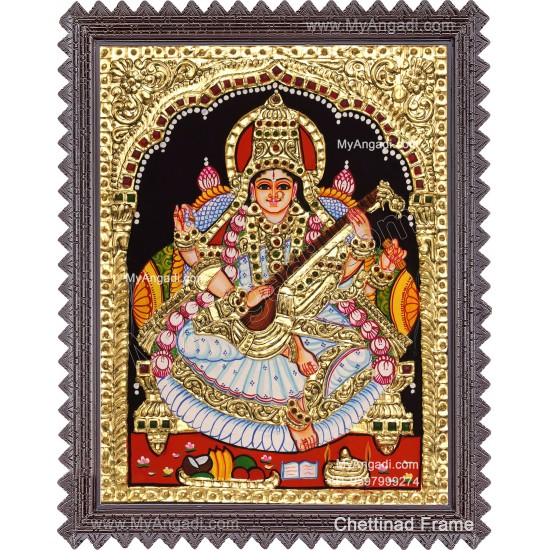 Saraswathi Tanjore Painting
