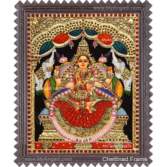 Gajalakshmi Tanjore Painting