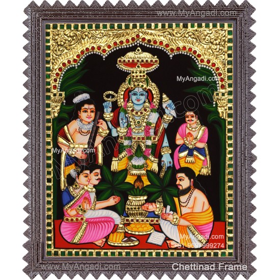 Sathyanarayana Swami Tanjore Painting