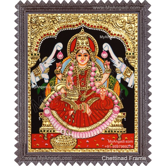 Gajalakshmi Tanjore Painting