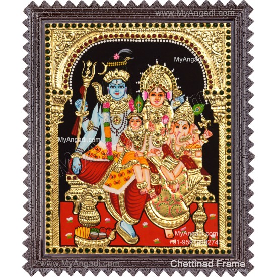 Shiva Family Tanjore Painting