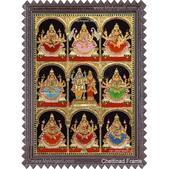 Ashta Lakshmi Tanjore Painting