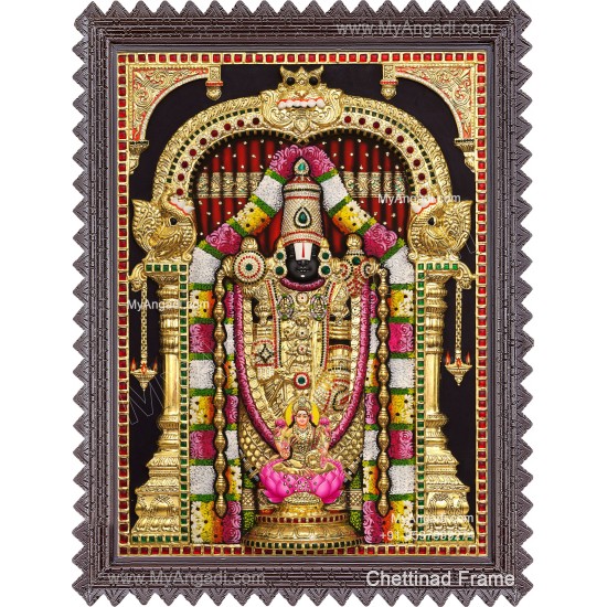 3d Balaji Lakshmi Tanjore Painting