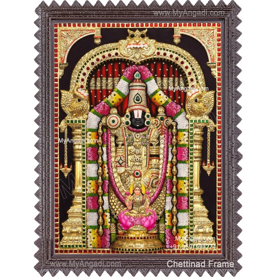 3d Balaji Lakshmi Tanjore Painting
