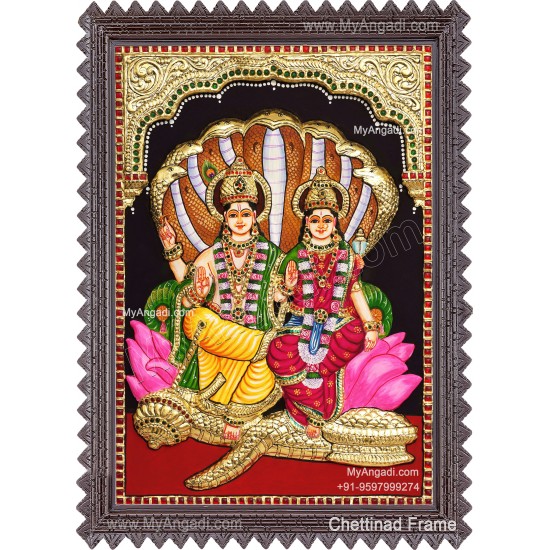 Vishnu Lakshmi 3D Tanjore Paintings