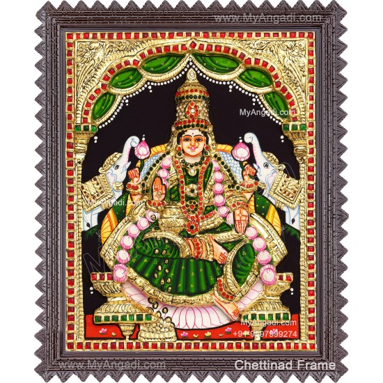 3D Gaja Lakshmi Tanjore Painting