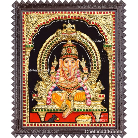 3D Ganesha Tanjore Painting