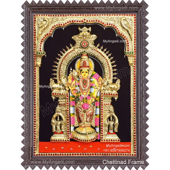 Thiruchendhur Murugan 3D Tanjore Painting