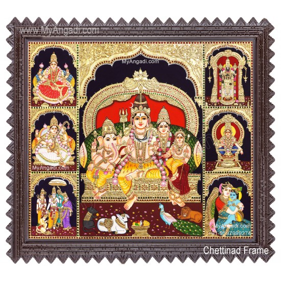 7 Panel  Tanjore Painting