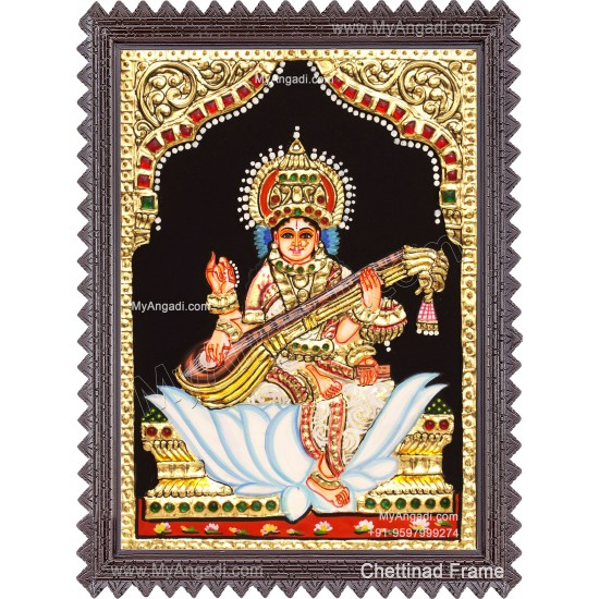 Saraswathi Tanjore Painting