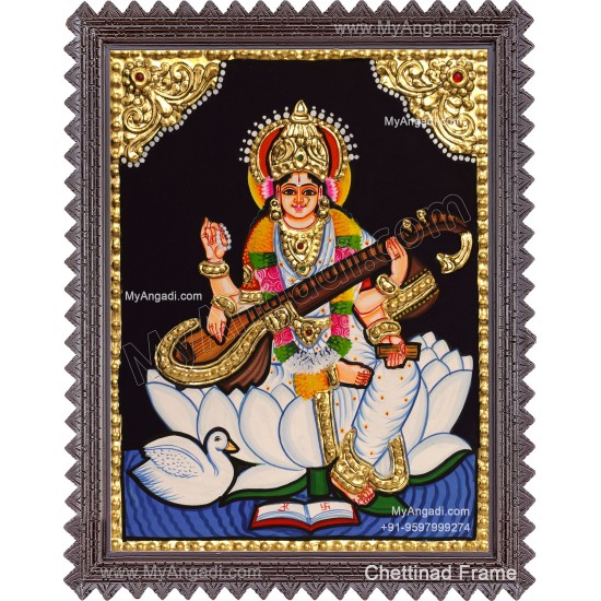 Saraswathi Tanjore Painting