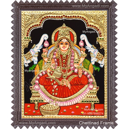 Gajalakshmi Tanjore Painting