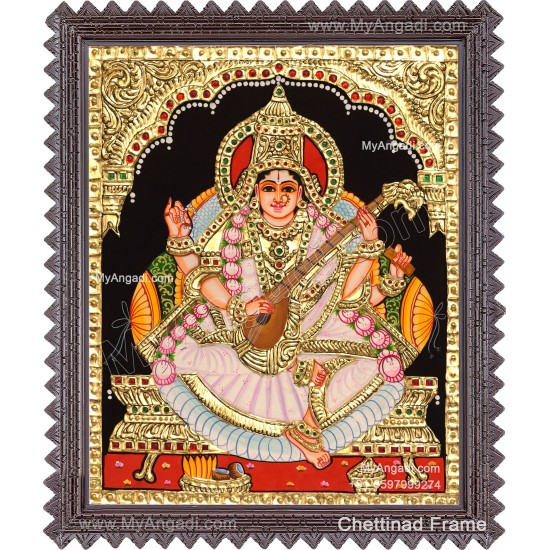 Saraswati Tanjore Painting