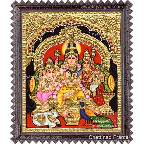 Shiva Family Tanjore Painting