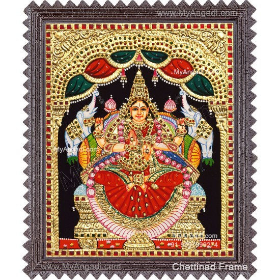 Gajalakshmi Tanjore Painting