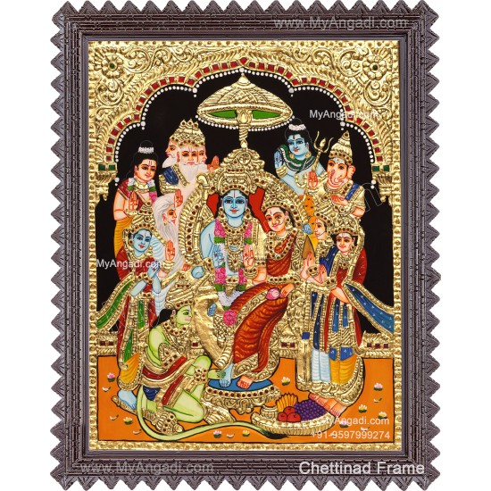 Ramar Pattabhisekam Tanjore Painting
