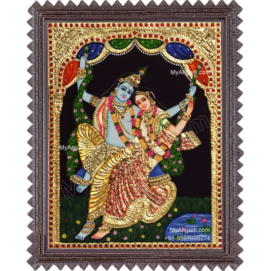 Radha Krishna Tanjore Painting