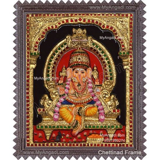 Ganesha 3d Tanjore Painting