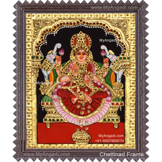Gajalakshmi Tanjore Painting