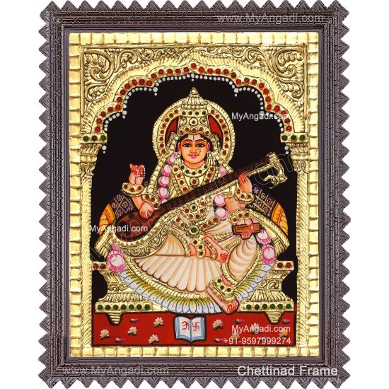 Saraswathi Tanjore Painting