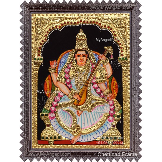 Saraswathi Tanjore Painting