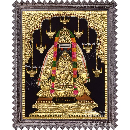 Pillaiyarpatti karpaga Vinayagar Tanjore Painting, Ganesha Tanjore Painting